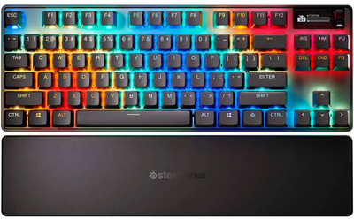 Клавіатура бездротова SteelSeries Apex Pro TKL Wireless Gen 3 UA HyperMagnetic OmniPoint 2.0 OLED (SS64871)