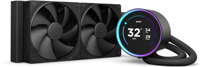 Система рідинного охолодження NZXT Kraken Elite 240 мм AIO liquid cooler, Display, Radiator Fans Black (RL-KN24E-B2)