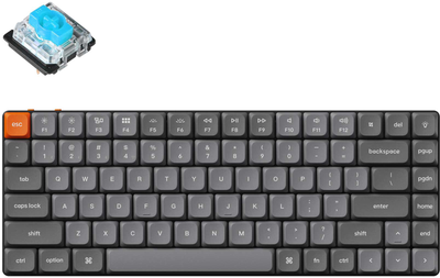 Klawiatura bezprzewodowa Keychron K3 Max Gateron MX 2.0 Blue RGB Wireless Black (K3M-H2-DE)