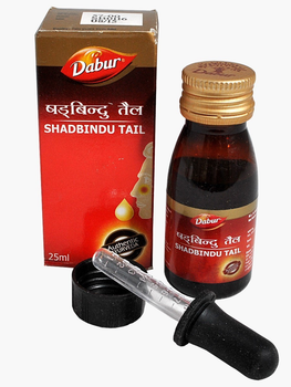 Натуральна добавка Шатбінду олія Дабур 25 мл від нежитю Shadbindu tail Dabur