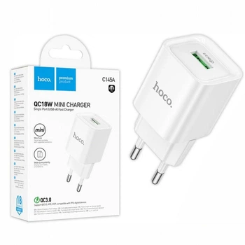 Зарядний пристрій МЗП HOCO C145A QC3.0 (1 USB/3,0A)