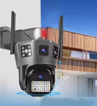 Уличная IP камера видеонаблюдения SD39 - WIFI 4G 6MP V380 поворотная Черная