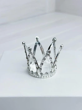 Корона серебро мини на торт
