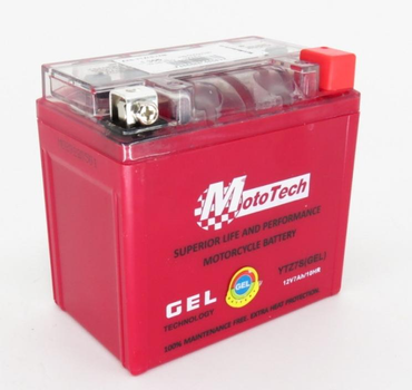 Акумулятор гелевий мото Mototech 12V 7Ah АКБ YTZ7S 112х68х108 мм