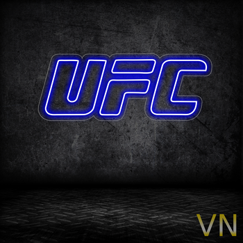Неоновая вывеска "UFC" 30х13 см