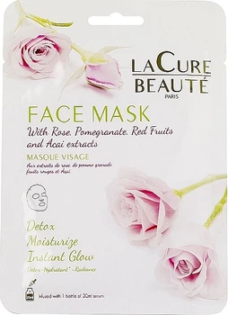 Маска для лица с экстрактом розы и граната - La Cure Beaute Face Mask 20ml (1320023-29781826)