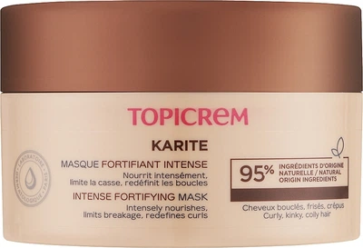 Інтенсивна зміцнювальна маска для волосся з маслом ши - Topicrem Karite Intense Fortifying Mask 250ml (1182148-31157901)