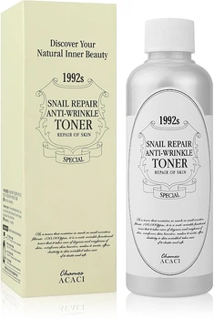 Тонер для обличчя антивіковий з екстрактом муцину равлика - Chamos Acaci Snail Repair Anti-Wrinkle Toner 200ml (1423798-30401635)