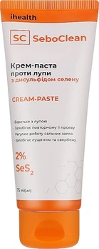 Крем-паста для волосс проти лупи з дисульфідом селену - ihealth SeboClean 75ml (1367976-31161603)