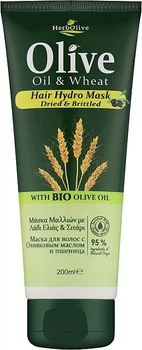 Зволожуюча маска для волосся з пшеницею - Madis HerbOlive Olive Oil & Wheat Hair Hydro Mask 200ml (1415103-31100151)
