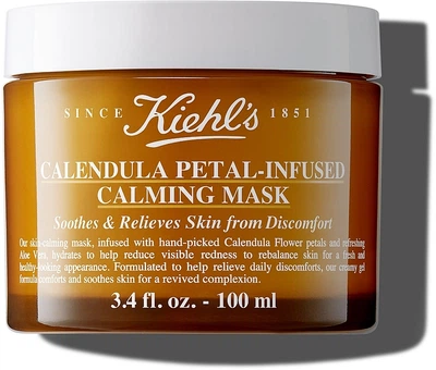 Заспокійлива маска з пелюстками календули для шкіри обличчя - Kiehl's Calendula Petal-Infused Calming Mask 100ml (1154849-30504427)