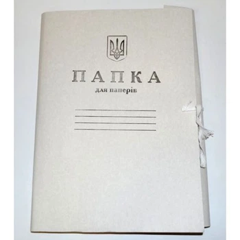 Папка А4 на зав'язках, картонна для документів