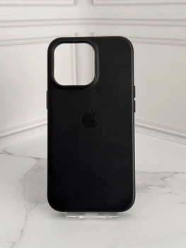 Чохол протиударний шкіряний OEM Leather Case with MagSafe для iPhone 14 Midnight