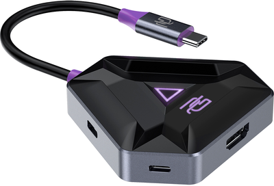 USB-хаб Proove Gaming Spectre 2xUSB-A 3.0 + 2xType-C PD3.0 100 Вт + HDMI Dark Grey (599970056)