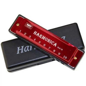 Губная гармошка Harmonica Блюзовая Красная