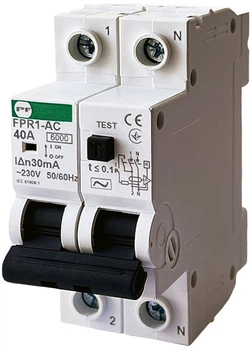 Реле захисного відключення Промфактор FPR1-AC 40А/0,03A 2P АС 6kA
