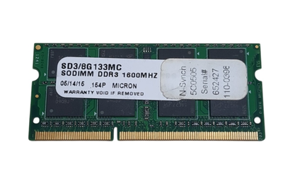 Оперативная память 8 ГБ, DDR3, для ноутбуков, Elpida (1600 МГц, 1.5 В, CL11, SD3/8G133MC) Б/У