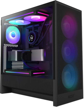 Корпус NZXT H5 Flow RGB Compact Mid-Tower ATX Case with RGB Fans- All Black (CC-H52FB-R1)
