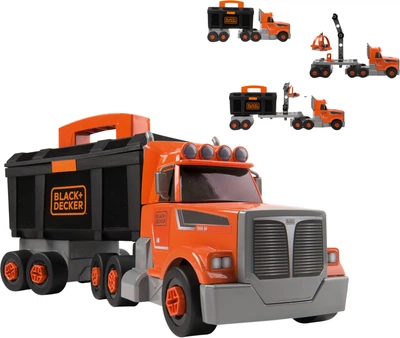 lгровий набiр Smoby Toys Блек + Деккер Вантажівка з кейсом краном та інструментами (360912) (3032163609124)