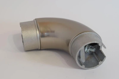 Поворот поручня 90° к алюминиевым перилам Regal тип круг цвет Шампань (10521ш)