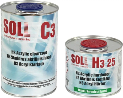 Лак акриловий (SOLL) HS C3 1л.+ затверджувач H3 10 0,5л. 2:1 C3 1N