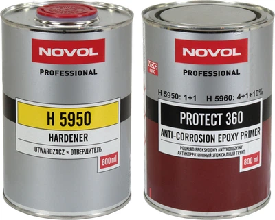 Грунт эпоксидный 1:1 0.8 л (Novol) Protect 360 (отвердитель 5950 - 800 мл) Anti-Corrosion (37200+35865)