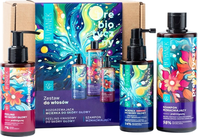 Zestaw do pielęgnacji włosów Vianek Hair Care Prebiotyczny Szampon 300 ml + Peeling 150 ml + Wcierka do skóry głowy 150 ml (5906657520449)