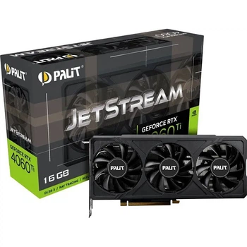 Відеокарта GF RTX 4060 Ti 16 GB GDDR6 JetStream Palit (NE6406T019T1-1061J) ( Black ) 24111