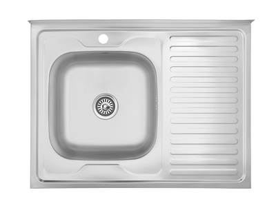 Кухонная мойка KRONER (KRP) Satin-6080L D0.6T160
