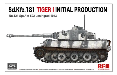 Збірна модель 1/35 Танк Sd.Kfz.181 Tiger I початкове виробництво № 121 SpzAbt 502 Ленінград, 1943 RFM RM-5078