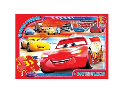 Пазлы Тачки, G-Toys, 35 эл., Z 10194