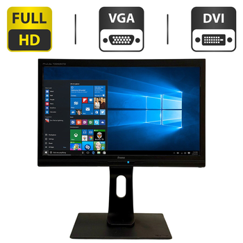 Монитор Iiyama ProLite T2250MTS / 22" (1920x1080) TN Touch / USB, VGA, DVI / Встроенные колонки 2x 1W / VESA 100x100 + Кабель питания б/у