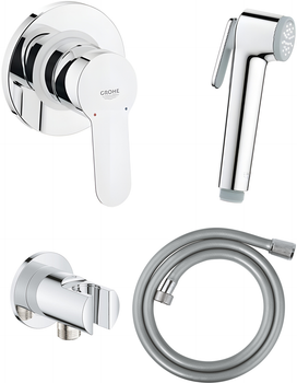 Гігієнічний душ GROHE Tempesta-F зі змішувачем прихованого монтажу BauEdge New і шланговим під'єднанням Tempesta UA111040000