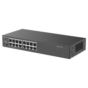 Неуправляемый 16-портовый гигабитный коммутатор Ruijie Reyee RG-ES116G-L 32 Гбит/с, Черный (артикул 99-00018540)