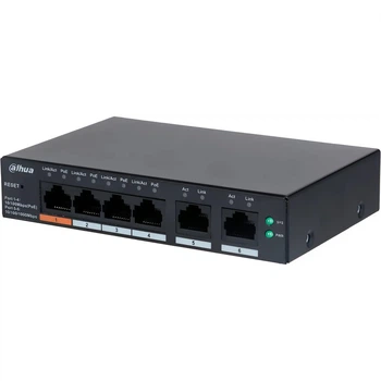 Управляемый 4-портовый PoE коммутатор Dahua DH-CS4006-4GT-60 12 Гбит/с, Черный (артикул 99-00016226)