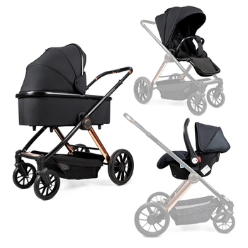 Универсальная коляска 3в1 Ninos Estrella Black Gold