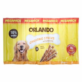 Ласощі для собак Orlando MEGAPACK with poultry, м'ясні палички з птахом, (16 паличок) 176 г (4056489915232)