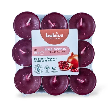 Свечи чайные ароматические Bolsius Гранат 18шт