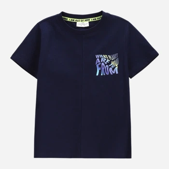 Дитяча футболка для хлопчика Coccodrillo Cosmic Rave Boy Kids WC5143204CBK-015 104 см Синя (5904986512418)