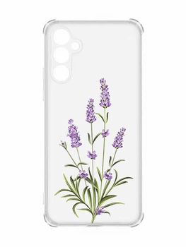 Чехол с утолщёнными углами на Samsung Galaxy A34 5G :: Веточки лаванды (принт 266)