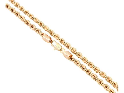 Ланцюжок XUPING Позолота 18K "Плетіння "Мотузка" довжина 60см х 5мм 212956