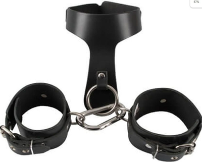 Ошейник с двумя манжетами Leder Fesselset (05147000000000000)