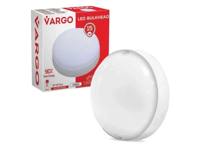 Світильник світлодіодний VARGO ЖКХ 15W 5000K 1500lm коло IP54 AC165-265V Розмір: 140x140x57мм(V-111860)