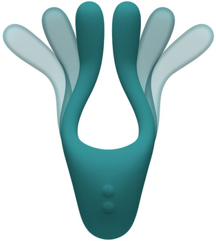 Мультифункциональный вибратор Doc Johnson Tryst v2 Bendable Multi Erogenous Zone Massager with Remote цвет бирюзовый (22351732000000000)