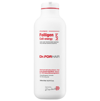 Шампунь для зміцнення і відновлення зрілого волосся Dr.FORHAIR Folligen Cell Energy 500ml