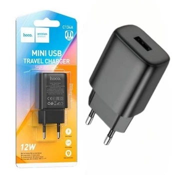 Зарядний пристрій з 1 портом HOCO C134A, USB (2,4А)