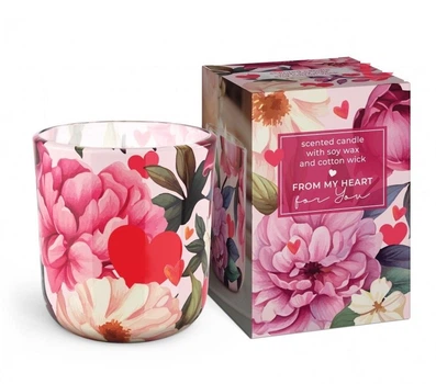 Свічка ароматизована в склі Bartek Candles Від мого серця 150г.
