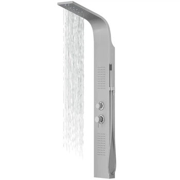Душевая панель Corsan Alto silver LED A017MSLLED