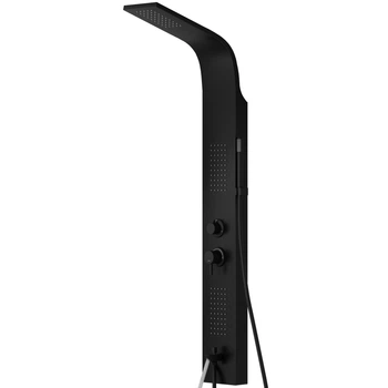 Душевая панель Corsan Alto black с изливом A017MBLW