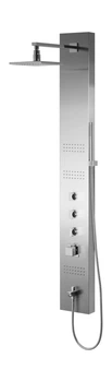 Душевая панель Corsan Neo inox LED с изливом и термостатом S060TSLLEDW
